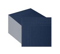 CEILIWEN 60PCS Navy Blue Paper Napkins 33 x 33cm, Cocktail Napkins, Solid Color Paper Serviettes for Birthday Graduation Retirement Farewell Party Table Decorations (Navy Blue)