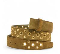 Ceinture Veau Velours - female - Claris Virot - Belts - Green - M - Accessories M