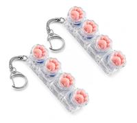 CEJAS 2 Pack Mini Fidget Keyboard with Cat Paw Design - 4 Keys Sensory Relaxation Device for Adults - Portable Keychain for Stress Relief & Workplace Concentration