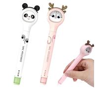 CEJAS Pack of 2 Correction Roller Pen, 6 m x 5 mm Correction Roller, Cute Kawaii, Correction Tape Cat for Students, School and Office, Suitable for Cute Girls, Kittens and Panda