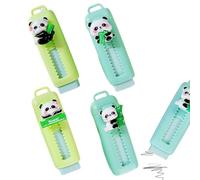 CEJAS Pack of 4 Panda Retractable Erasers, Panda Erasers, Retractable Erasers for Children, Students