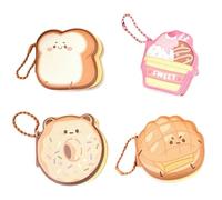 CEJAS Pack of 4 Sticky Notes, Small Sticky Notes for Children, Kawaii School Items, Soft, Stress-Relieving Case, Ideal for Office, Children, Students, Party Bags, Children's Birthday, Dessert Design