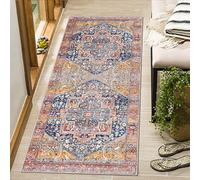 Cekene Vintage Runner Rugs 60x130cm Non-slip Washable Carpet Runner Low Pile Kitchen Rug Mat Boho Floor Mat for Kitchen Bathroom Bedroom