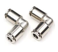 CEKER 1/4" x 1/4" OD Stainless Steel 90° Elbow Push Connectors, 2pack Air Line Fittings
