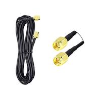 CEKGDB 10M 12M 15M 20M RG174 Cable Feeder Wire SMA Male to Male Extension Cord for Coax WiFi Network Card Router Bridge Antenna(15M)