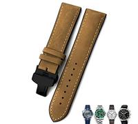 CEKGDB 20mm 21mm 22mm Leather Watch Strap Black Brown Watch Bands For Rolex For Omega Seamaster 300 For Hamilton For Seiko For IWC For Tissot Bracelet(Crazy horse black,20mm)