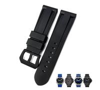 CEKGDB 22mm 24mm 26mm Rubber Watch Band，For SUBMERSIBLE Colorful Waterproof Sport Camo Strap(Black black,26mm)
