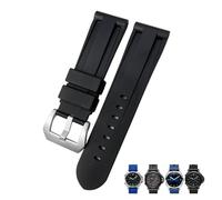 CEKGDB 22mm 24mm 26mm Rubber Watch Band，For SUBMERSIBLE Colorful Waterproof Sport Camo Strap(Black silver,22mm)