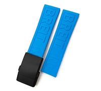 CEKGDB 22mm 24mm Braided Silicone Rubber Watchband Replacement for Breitling Avenger Superocean Heritage Watch Strap Braceles Free tool(Blue 2 black,22mm)