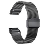 CEKGDB 22mm 26mm QuickFit Milanese Metal Strap For Garmin EPIX GEN2 Fenix7 7X Solar/6X 6XPro 5XPlus Forerunner 955 Enduro 2 Watchband(Black,For Fenix 7)