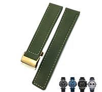CEKGDB 22mm Canvas Nylon Watch Strap Blue Green Watch Band For Breitling CHRONOMAT NAVITIMER SUPEROCEAN For Men Bracelet(Green gold,24mm)