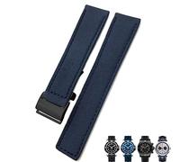 CEKGDB 22mm Canvas Nylon Watch Strap Blue Green Watch Band For Breitling CHRONOMAT NAVITIMER SUPEROCEAN For Men Bracelet(Blue black,24mm)