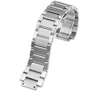 CEKGDB Classic Men's Women's Solid Stainless Steel Watch Strap Bracelet，For Hublot 27-19mm 21-13mm Big Bang，For Yubo 23-17mm Watch Strap Replacement(Silver,27-19mm)