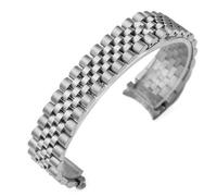 CEKGDB Classical 13 17 20mm Solid Stainless Steel Watch Band，For Role X Oyster Perpetual DateJust Silver Gold Men Wrist Bracelet(H,17mm)