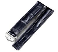 CEKGDB Customized Crocodile Leather Watch Strap，For TAG Heuer Autavia CARRERA 18mm 19mm 20mm 22mm 21mm Leather WatchBands(Blue,20mm)