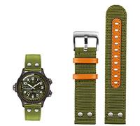 CEKGDB For Hamilton Khaki aviation Watch H77616533 H70615733 Watch Strap Men WatchBand Beyond wind speed series nylon canvas 20mm 22mm(Green silver Pin)