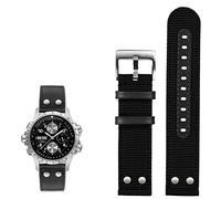 CEKGDB For Hamilton Khaki aviation Watch H77616533 H70615733 Watch Strap Men WatchBand Beyond wind speed series nylon canvas 20mm 22mm(Black silver Pin)