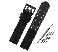 CEKGDB For Hamilton Khaki Field Watch h760250/h77616533/h70605963 H68201993 Watch Strap Genuine Leather Nylon Men Watch Band 20mm 22mm(Black black clasp,22mm)