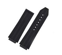 CEKGDB For HUBLOT Classic Fusion Universe Big Bang Series Men Women Black Silicone Watch Strap Vertical Stripe Road Bracelet 26mm*19mm(A-Black)