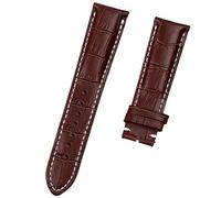CEKGDB Genuine Real Cow Leather Watch Band Watchband For Breitling Strap For NAVITIMER WORLD Avenger Superocean Belt 22mm Pin Buckle(Brown bamboo,Silver Buckle)