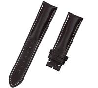 CEKGDB Genuine Real Cow Leather Watch Band Watchband For Breitling Strap For NAVITIMER WORLD Avenger Superocean Belt 22mm Pin Buckle(Brown flat strap,Silver Buckle)