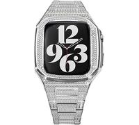 CEKGDB Luxury Diamond Modification Set，For Apple Watch 8 7 45mm Series Watch，Watch Strap Band Mod Kit 45mm Stainless Steel Case With Strap Rekit Accessoires