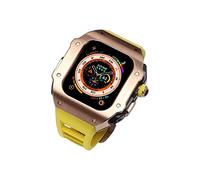CEKGDB Luxury Metal Case 49mm Modification Kit，For Apple Watch Ultra 49MM Stainless Steel Case Cover For Watch 49mm Silicone Strap Replace