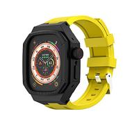 CEKGDB Luxury Watch Band Modification Kit，For Apple Watch 8 Ultra 49mm Upgrade Replace watch Bamd，Stainless Steel Case Rubber Watch Band，For iWatch 8 49mm Series Sport Bracelet Refit Mod
