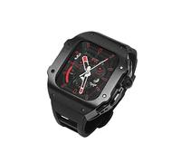 CEKGDB Luxury Watch Case Fluorine Watch Band Mod Kit，For Apple Watch Ultra 8 49mm Upgrade Replace Fluororubber Strap Cover(A)