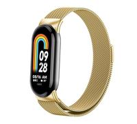 CEKGDB Milanese Loop Strap For Xiaomi Mi Band 8 NFC stainless steel Quick Release belt Correa Miband8 Bracelet Mi band 8 Accessories Watchbands(Gold)