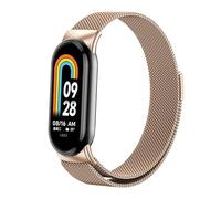 CEKGDB Milanese Loop Strap For Xiaomi Mi Band 8 NFC stainless steel Quick Release belt Correa Miband8 Bracelet Mi band 8 Accessories Watchbands(Rose gold)