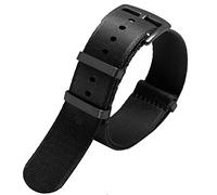 CEKGDB Premium Quality 20mm 22mm Seatbelt Watch Band Nylon Strap For Seiko Mido 007 James Bond Military Striped Replacement Men Watch(A1 black clasp,22mm)