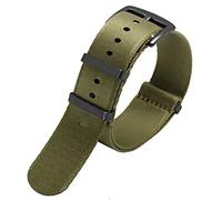 CEKGDB Premium Quality 20mm 22mm Seatbelt Watch Band Nylon Strap For Seiko Mido 007 James Bond Military Striped Replacement Men Watch(A2 black clasp,20mm)