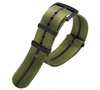CEKGDB Premium Quality 20mm 22mm Seatbelt Watch Band Nylon Strap For Seiko Mido 007 James Bond Military Striped Replacement Men Watch(A10 black clasp,22mm)