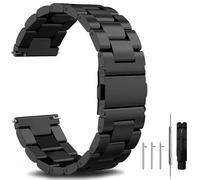 CEKGDB Quick Release Stainless Steel Watch Band Metal Matte brushed Watch Strap 18mm 20mm 22mm Smartwatch Replacement Band Men Women(Black,18mm)