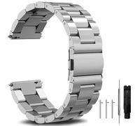 CEKGDB Quick Release Stainless Steel Watch Band Metal Matte brushed Watch Strap 18mm 20mm 22mm Smartwatch Replacement Band Men Women(Silver,20mm)