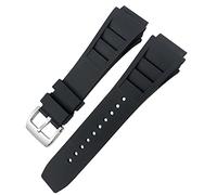 CEKGDB Rubber Watchband 20mm 25mm for Richard Spring Bar Silicone Mille Sport Watch Strap Soft Waterproof Wristband(Black pin buckle)