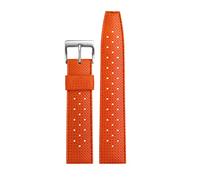 CEKGDB Rubber Watchband For Seiko Canned SRPD73 Silicone Strap 22mm 20mm Waterproof And Breathable Bracelet Outdoor Sports Watchband(Orange X silver,20mm)