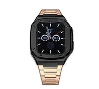 CEKGDB Stainless Steel Metal Wristband Watch Band Modification Kit，For Apple Watch Series 9 8 7 6 5 4 SE 44MM 45MM DIY Upgrade Replace Strap Accessories