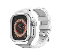 CEKGDB Stainless Steel Watch Case Bezel Modification Kit，For Apple Watch 8 Ultra 49mm Rubber Band，For IWatch Series 8 49mm Bracelet Refit Mod(H)