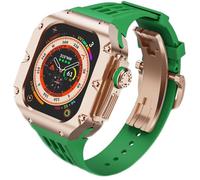 CEKGDB Titanium Watch Case Rubber Band Mod Kit，For Apple Watch Ultra2 Ultra8 49mm Series，Rm Style Men Metal Cover Watch Band Replacement Accessories，For Iwatch 49mm upgrade, G, For Ultra 49MM