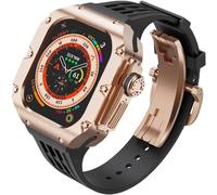 CEKGDB Titanium Watch Case Rubber Band Mod Kit，For Apple Watch Ultra2 Ultra8 49mm Series，Rm Style Men Metal Cover Watch Band Replacement Accessories，For Iwatch 49mm upgrade(E,For Ultra 2)