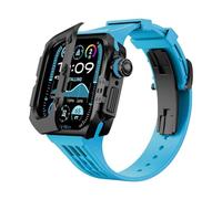 CEKGDB Watch Band Modification Kit，For Apple Watch Ultra 2 49mm 9 8 7 45mm Soul Cool Titanium Case，For iWatch Ultra 49mm Mod Kit Fluororubber Watch Strap Accessories Set(L,49MM)