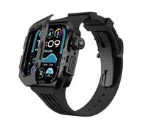 CEKGDB Watch Band Modification Kit，For Apple Watch Ultra 2 49mm 9 8 7 45mm Soul Cool Titanium Case，For iWatch Ultra 49mm Mod Kit Fluororubber Watch Strap Accessories Set(H,49MM)