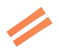 CEKGDB Waterproof FKM Fluororubber Rubber Watch Band 18mm 19mm Accessories Replace For Patek Strap For Philippe For Aquanaut 5067A-001 Belt(Orange,18mm-Without Buckle)