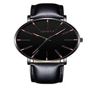 CEKOCK Classic Watch Men's Ultra Thin Watch Men's Fashion Stainless Steel Mesh Strap Quartz Watch Men's (Color : L Black Orange)