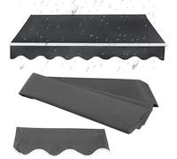 CekoCk Retractable Awning Top Replacement Fabric(without Frame) Outdoor Sun Shade Shelter Canopy Cover Waterproof Polyester for Yard Deck Balcony Gray(Size:5x3m,Color:Gray)