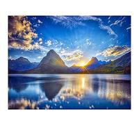 Cekog 5D Diamond Art Painting Kits Blue Sky Lake, DIY Diamond Painting Art Kit by Number Full Drill Dot Cross Stitch Embroidery Handmade Canvas Pictures, for Home Wall Decor Square Drill 30x40cm