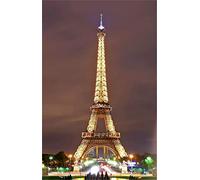 Cekog 5D Diamond Painting Kits,Eiffel Tower Full Drill Diamond Art, Pictures Painting by Numbers for Adults Kids, DIY Embroidery Cross Stitch Kits, for Home Wall Decor Round Drill 50x100cm(20x40in)