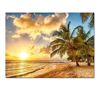 Cekog DIY 5D Diamond Painting Kits for Adults Kids Sunset Coast Full Drill Cross Stitch Crystal Rhinestone Handmade Embroidery Diamond Art Painting Crafts, for Home Wall Decor Round Drill 80x100cm